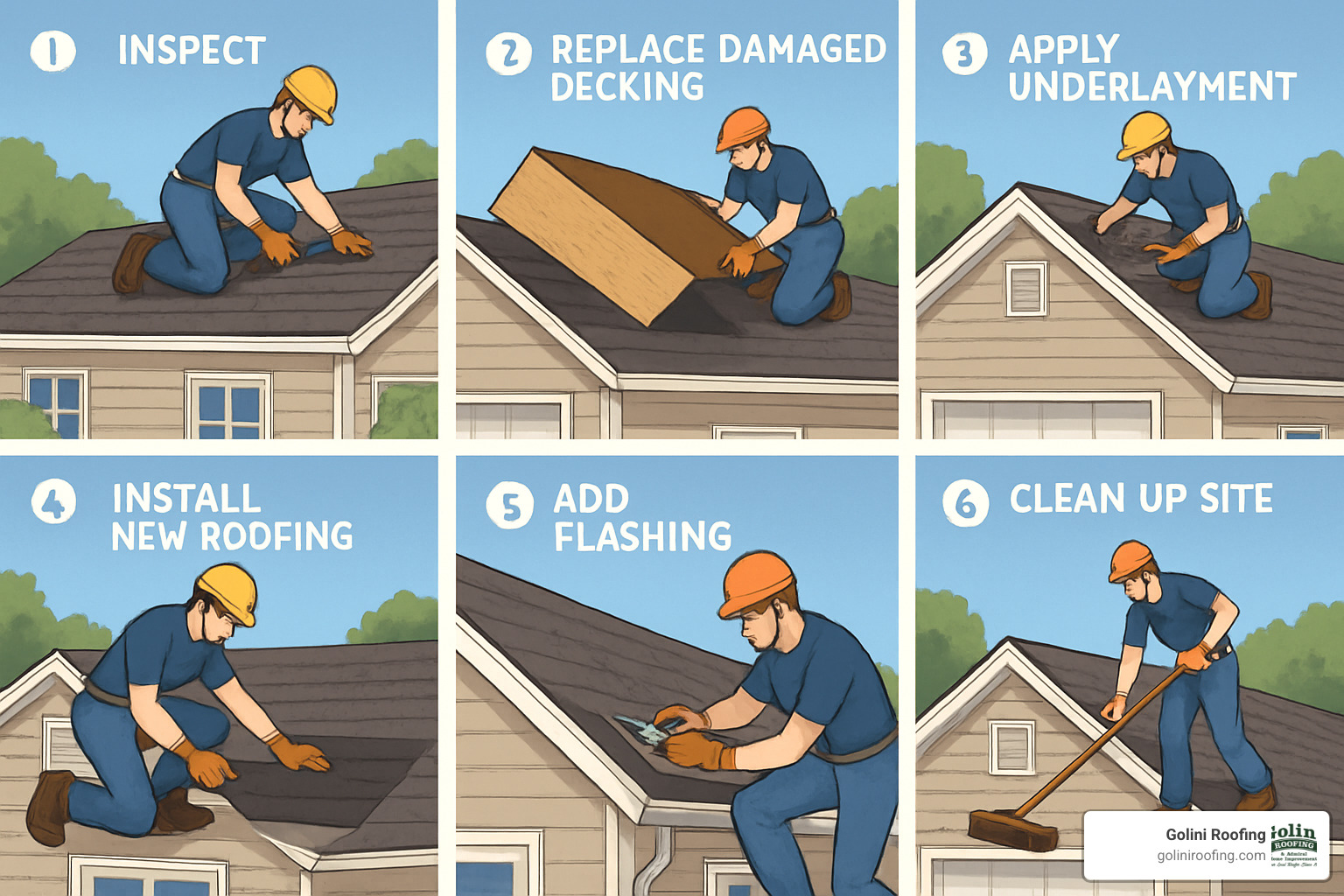 step by step garage roof repair process - garage roof repairs ipswich
