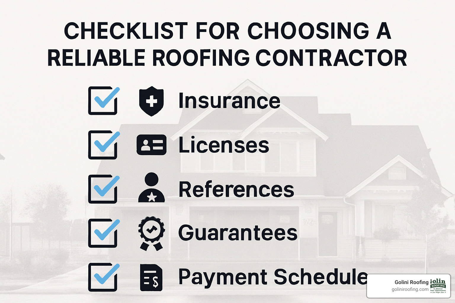 checklist for choosing a reliable roofing contractor - garage roof repairs ipswich
