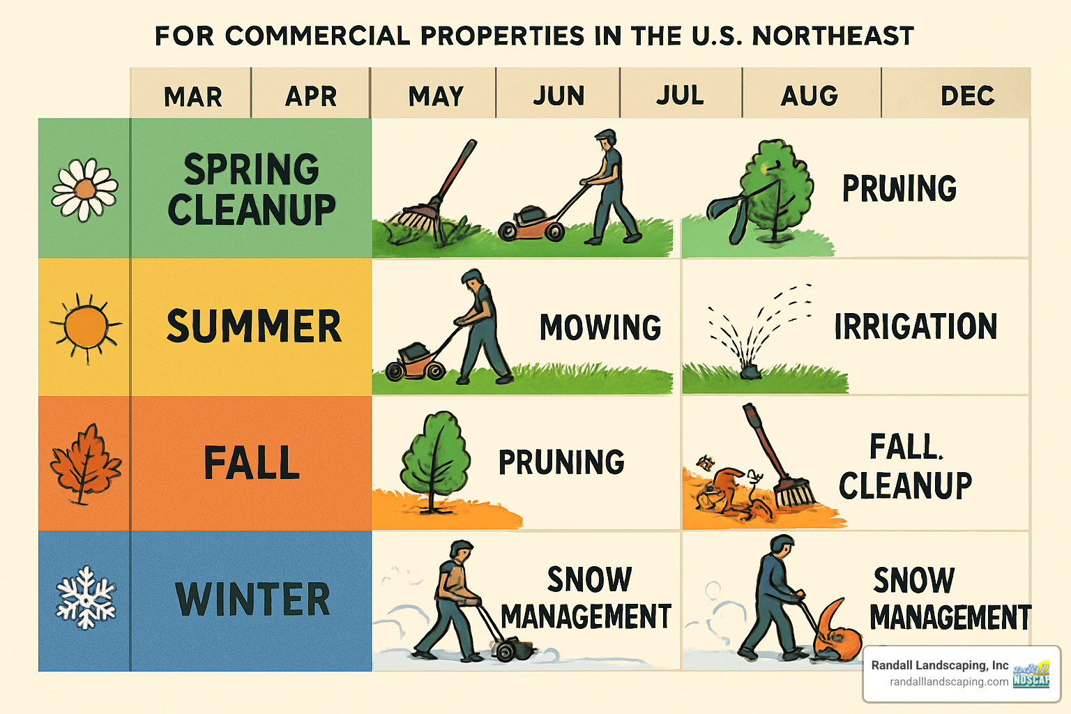 seasonal landscape maintenance calendar - commercial landscape maintenance contract