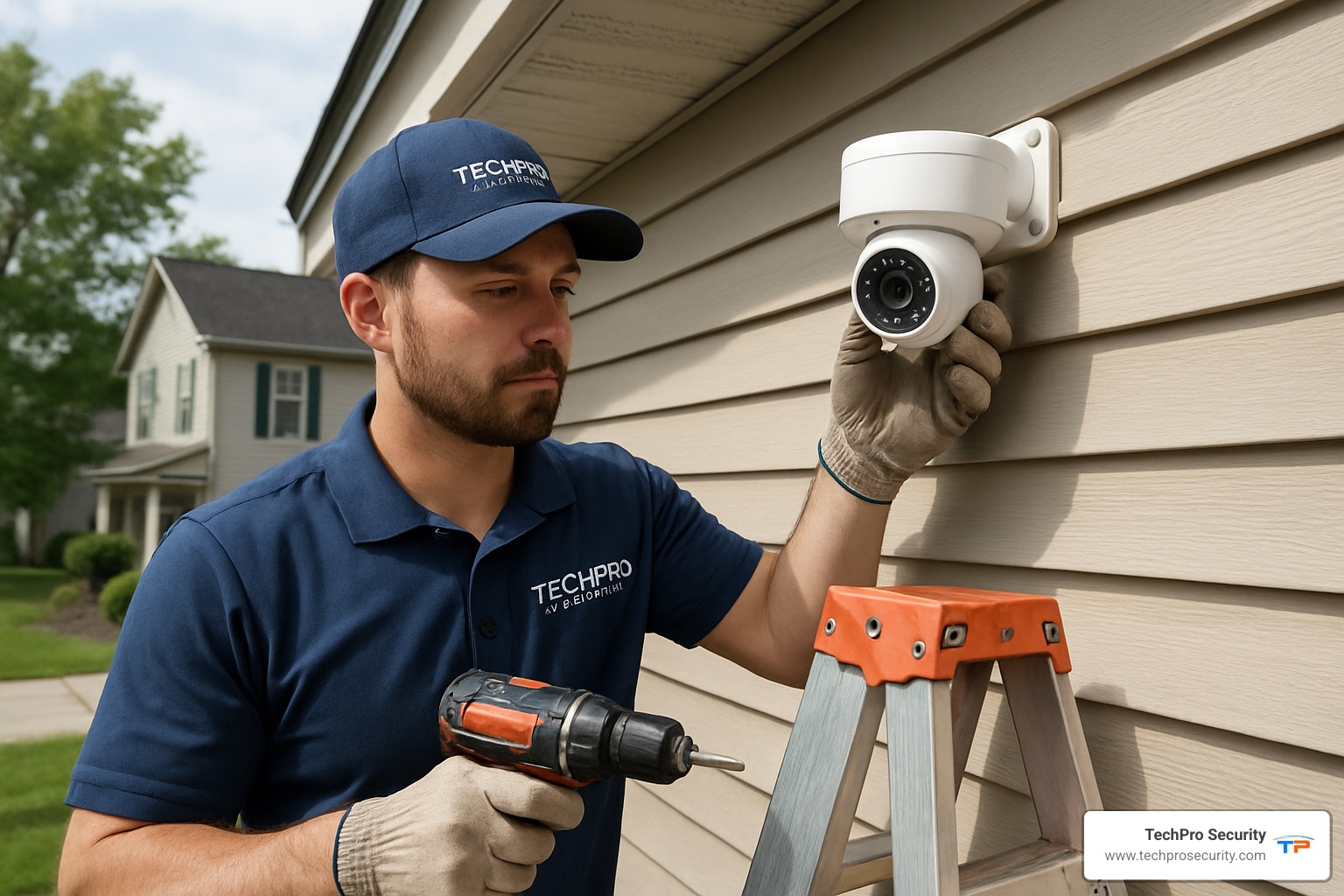 security camera installer mounting camera - security camera installer
