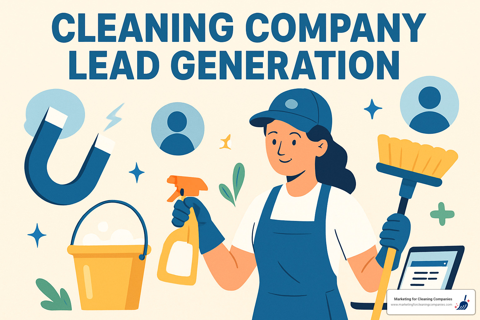 Cleaning company van wrapped with branding and contact information serving as a mobile billboard - Cleaning Company Lead Generation