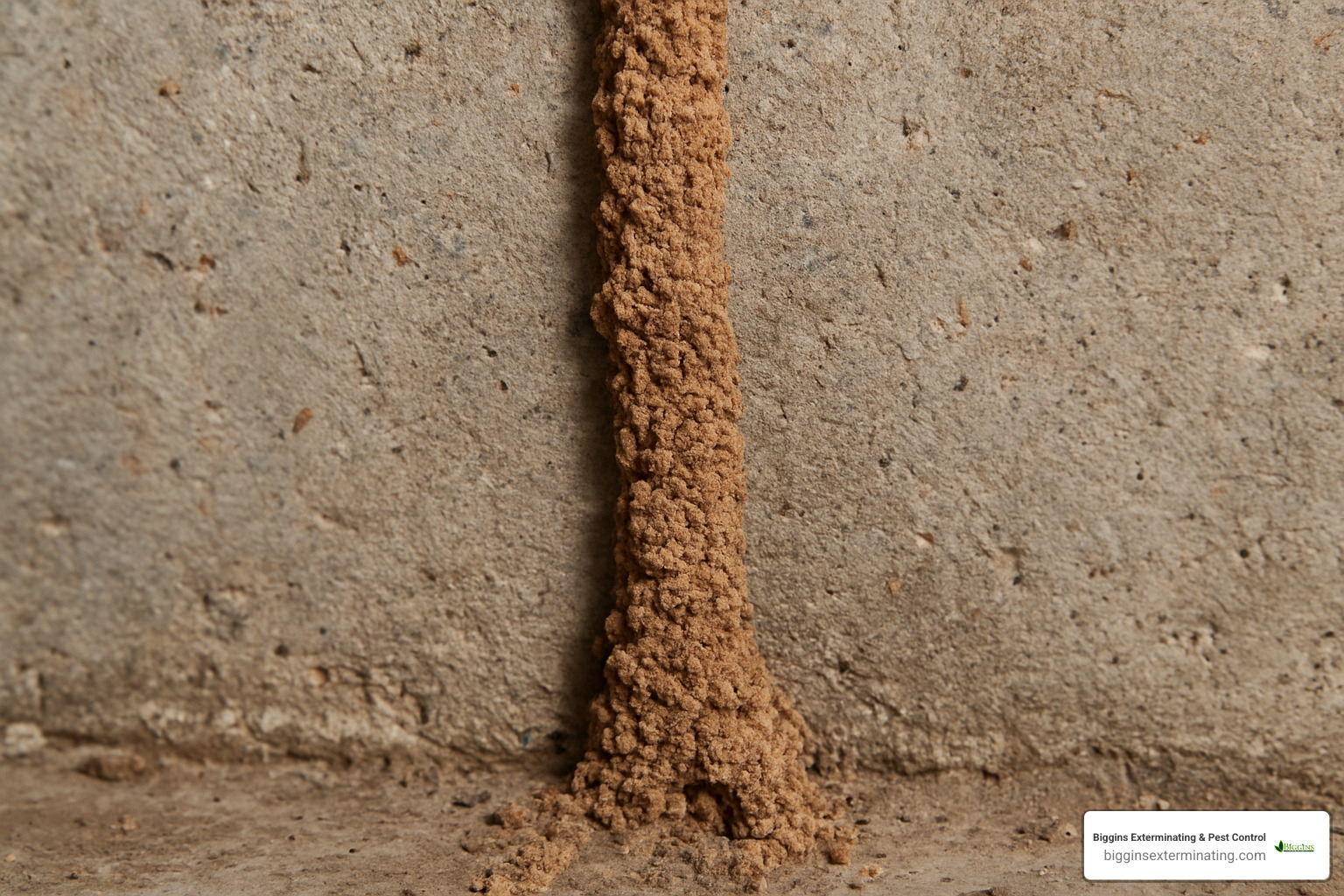 pencil-wide mud tube on foundation wall - how do you know if you have termites