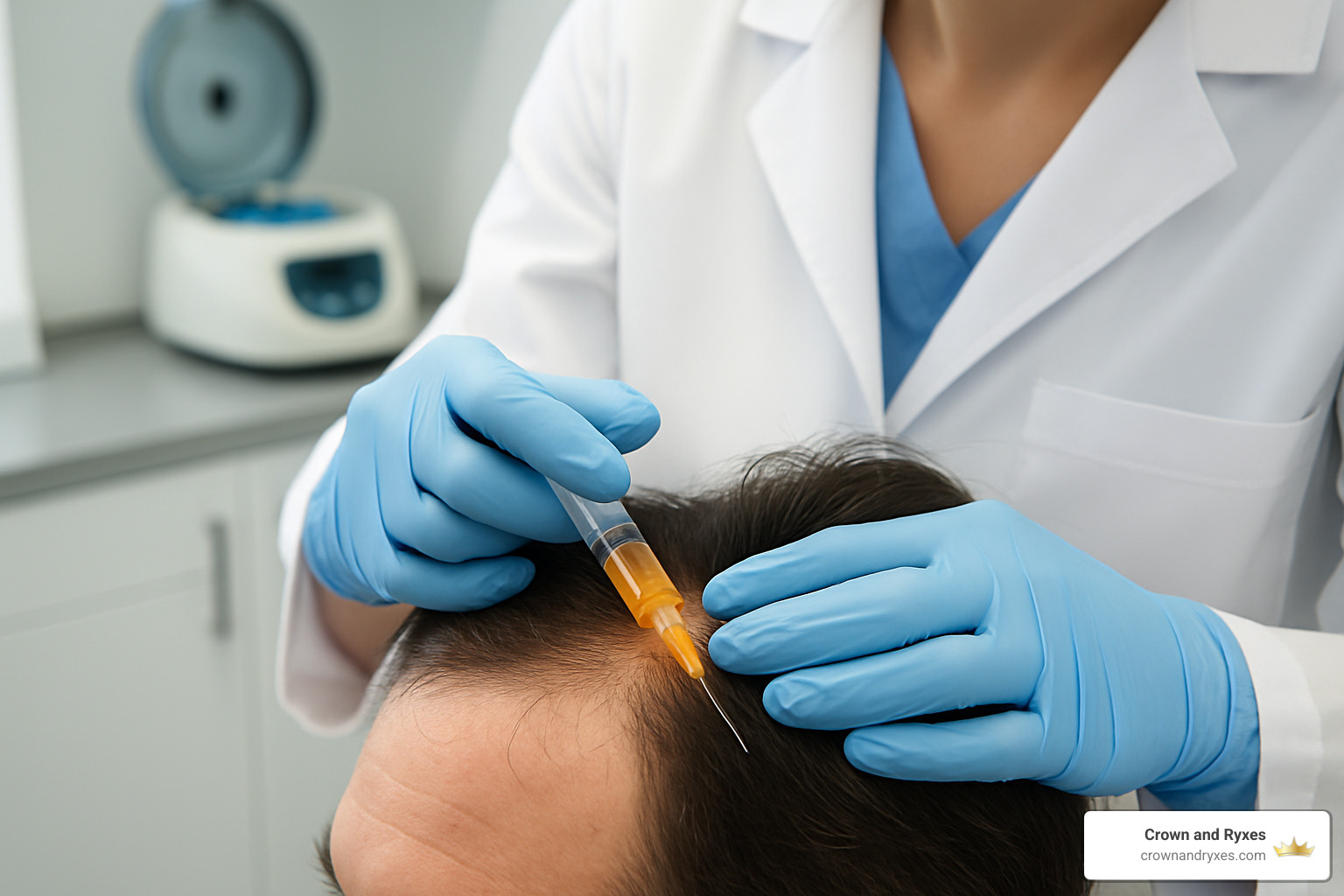 PRP hair treatment session in progress - prp hair treatment cost in india