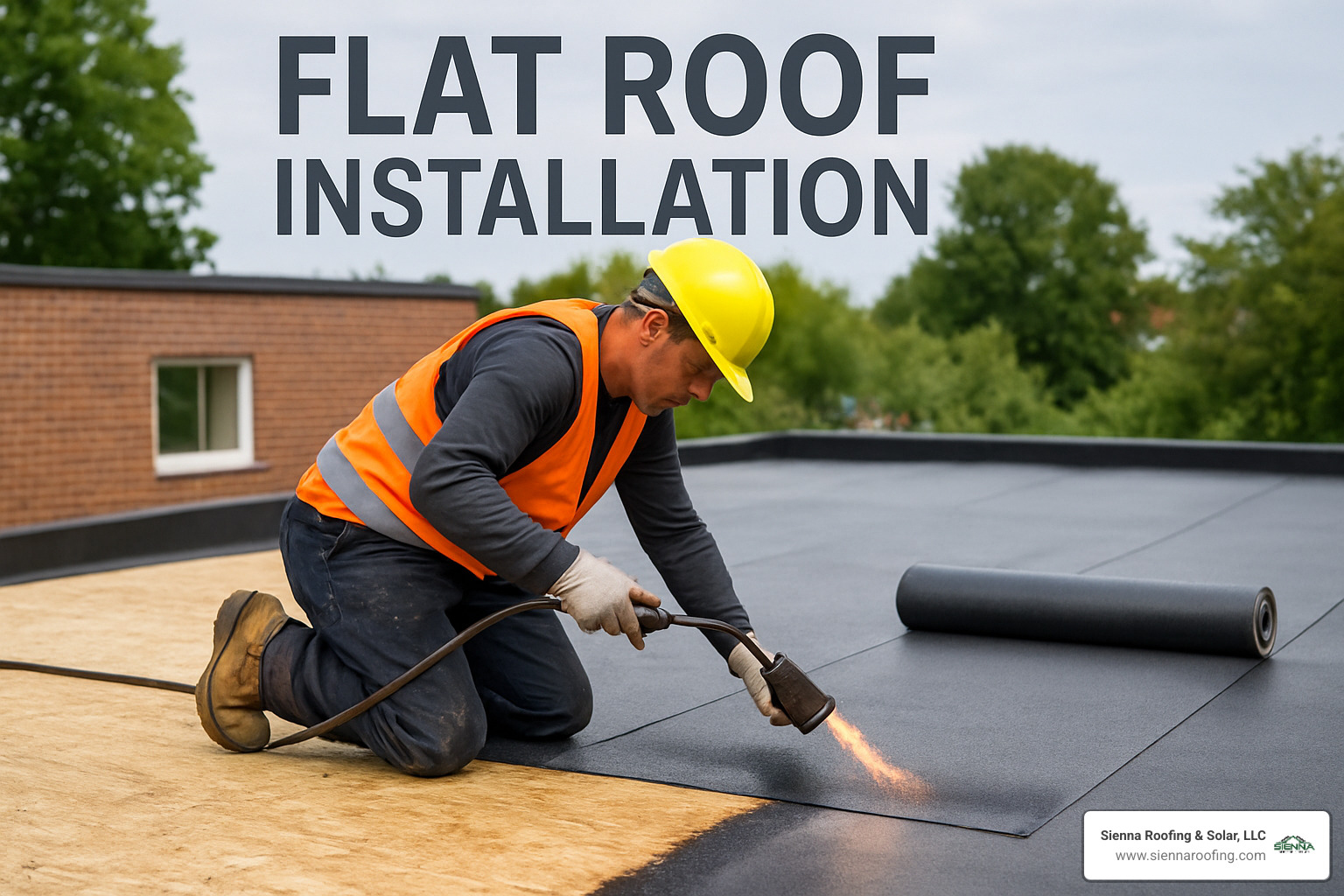 Different flat roof system types showing warm, cold, and inverted configurations - flat roof installation