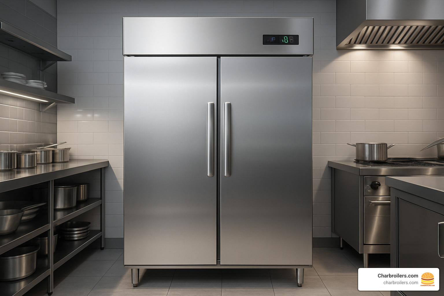 modern commercial refrigerator with digital controls and energy efficient features - commercial refrigerator for restaurant