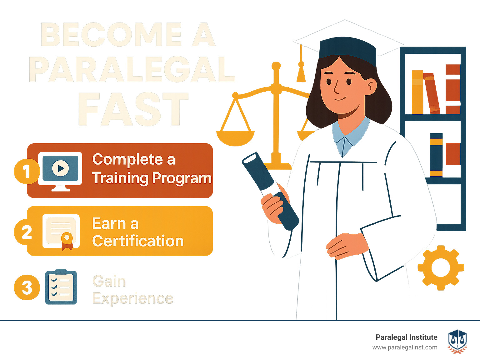  - become a paralegal fast infographic 