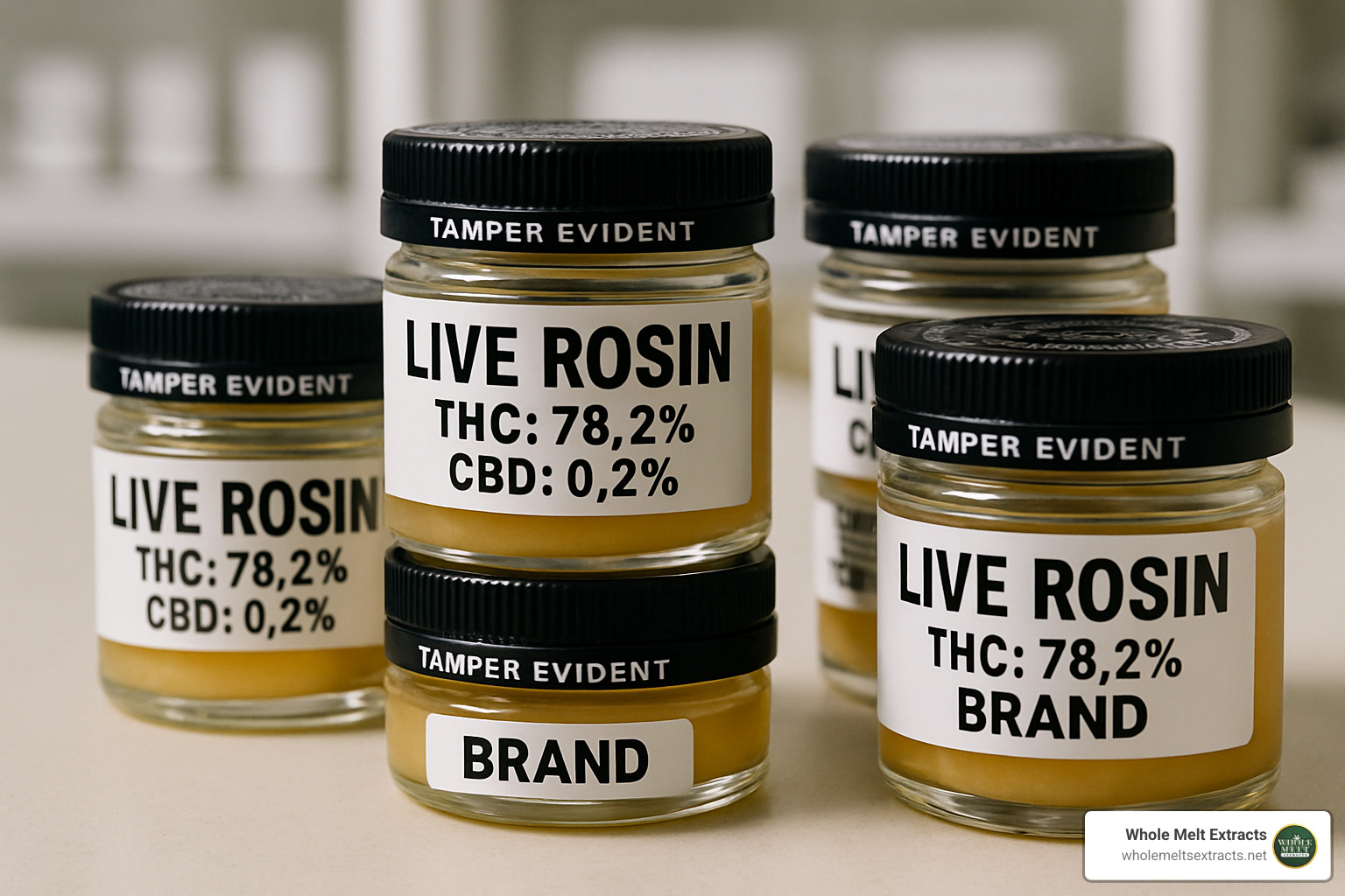 sealed live rosin gram jars - live rosin concentrate