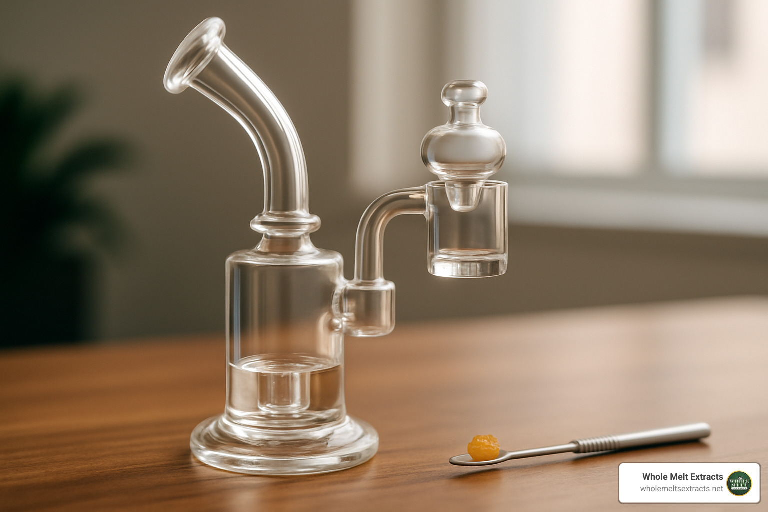 dab rig setup with carb cap and tool - live rosin concentrate