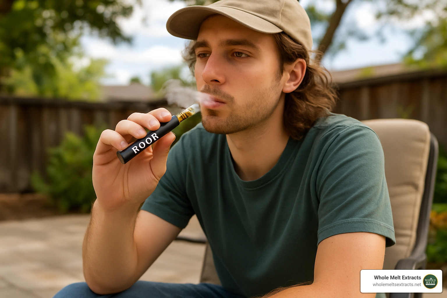 person using rosin vape pen - rosin vape
