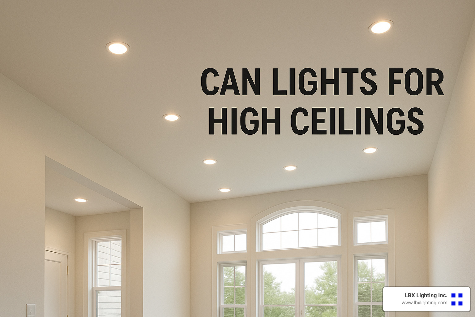 smartphone controlling RGBW recessed lights - can lights for high ceilings
