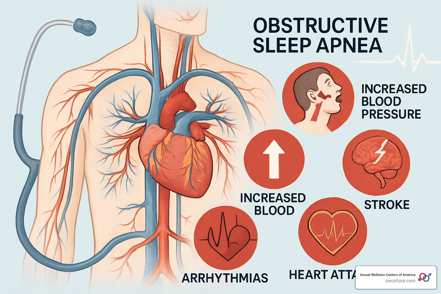 cardiovascular system showing OSA impacts - osa
