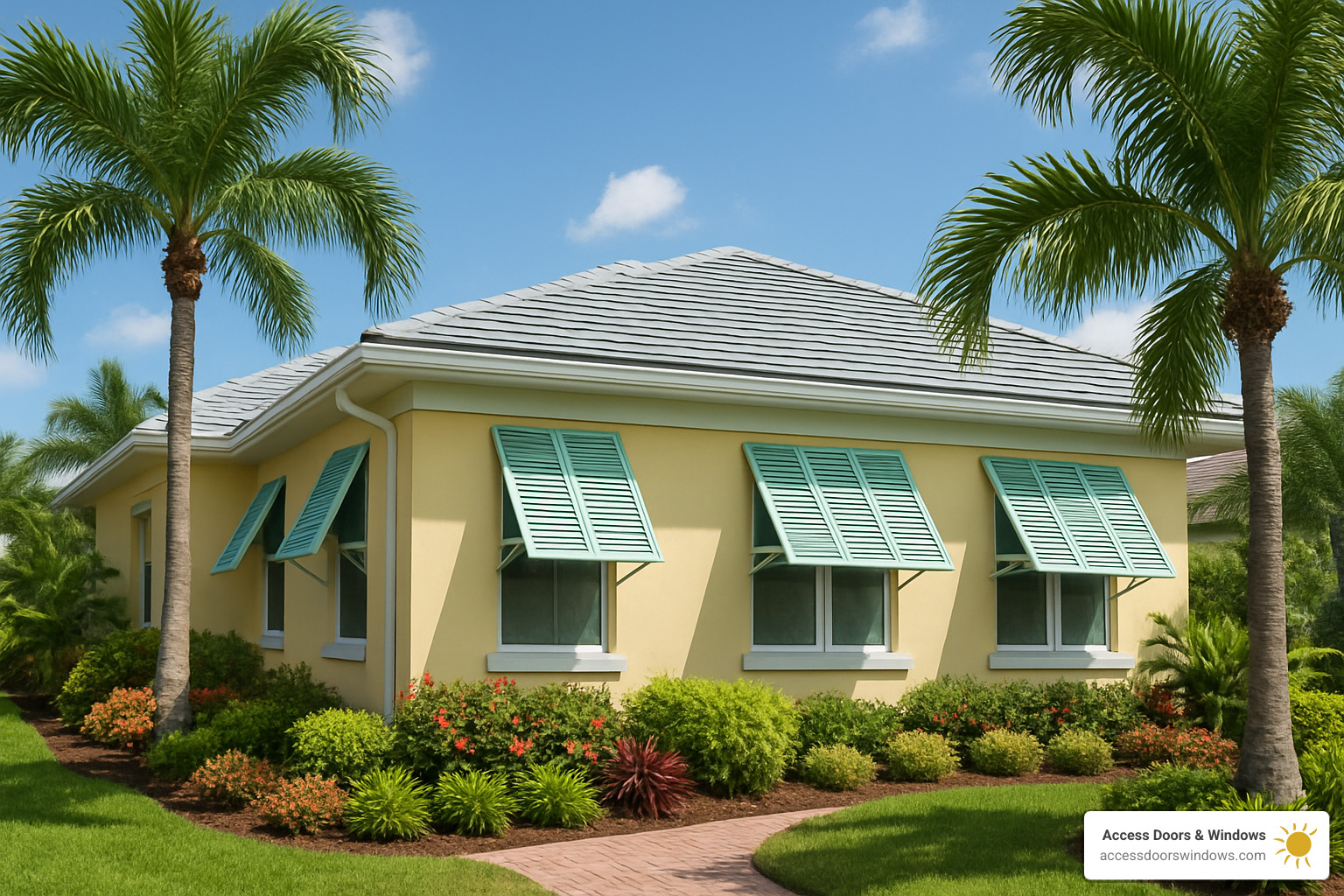 bahama hurricane shutters on fort myers home - hurricane shutters fort myers