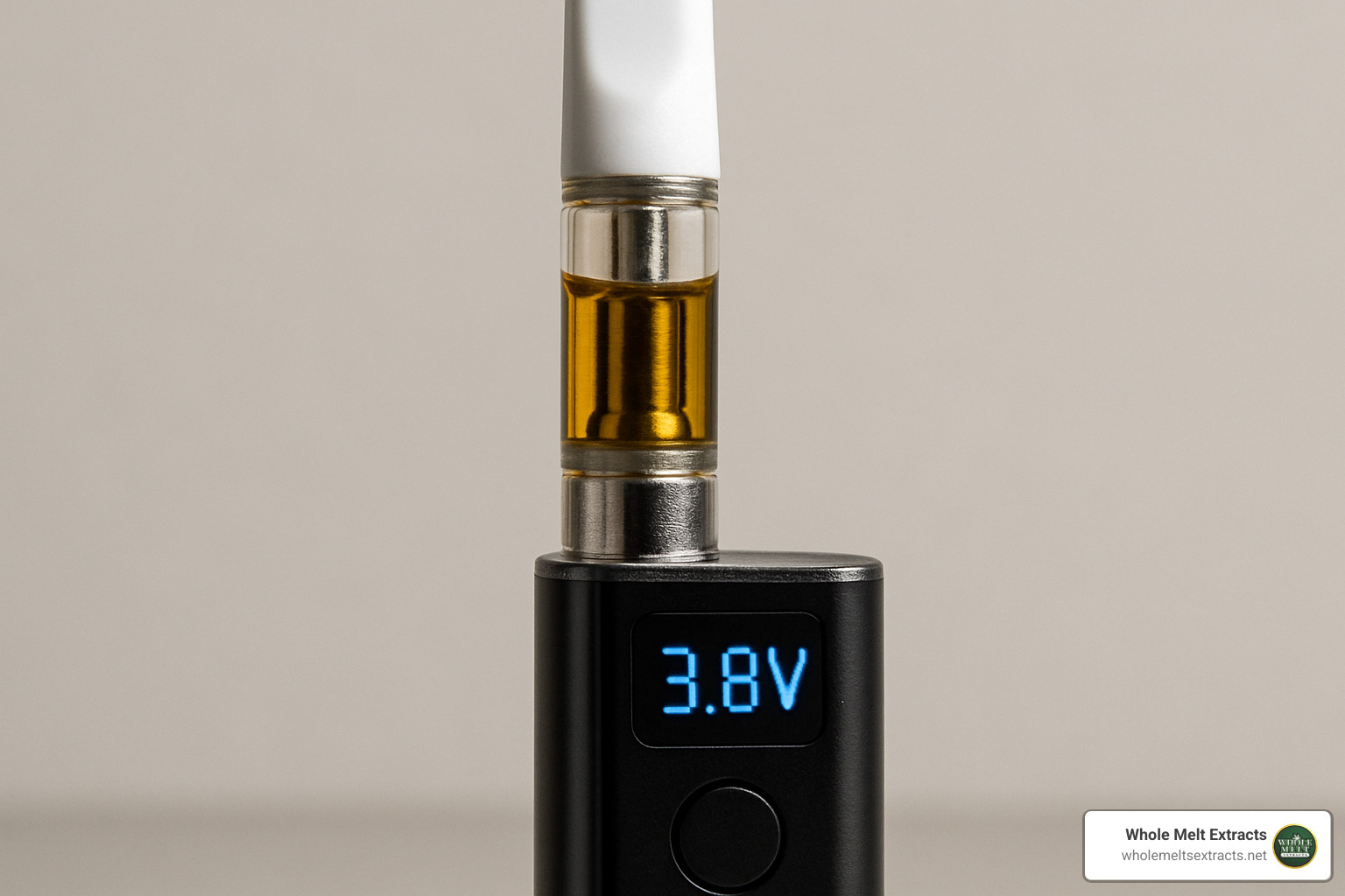vape battery with voltage setting display - live rosin carts