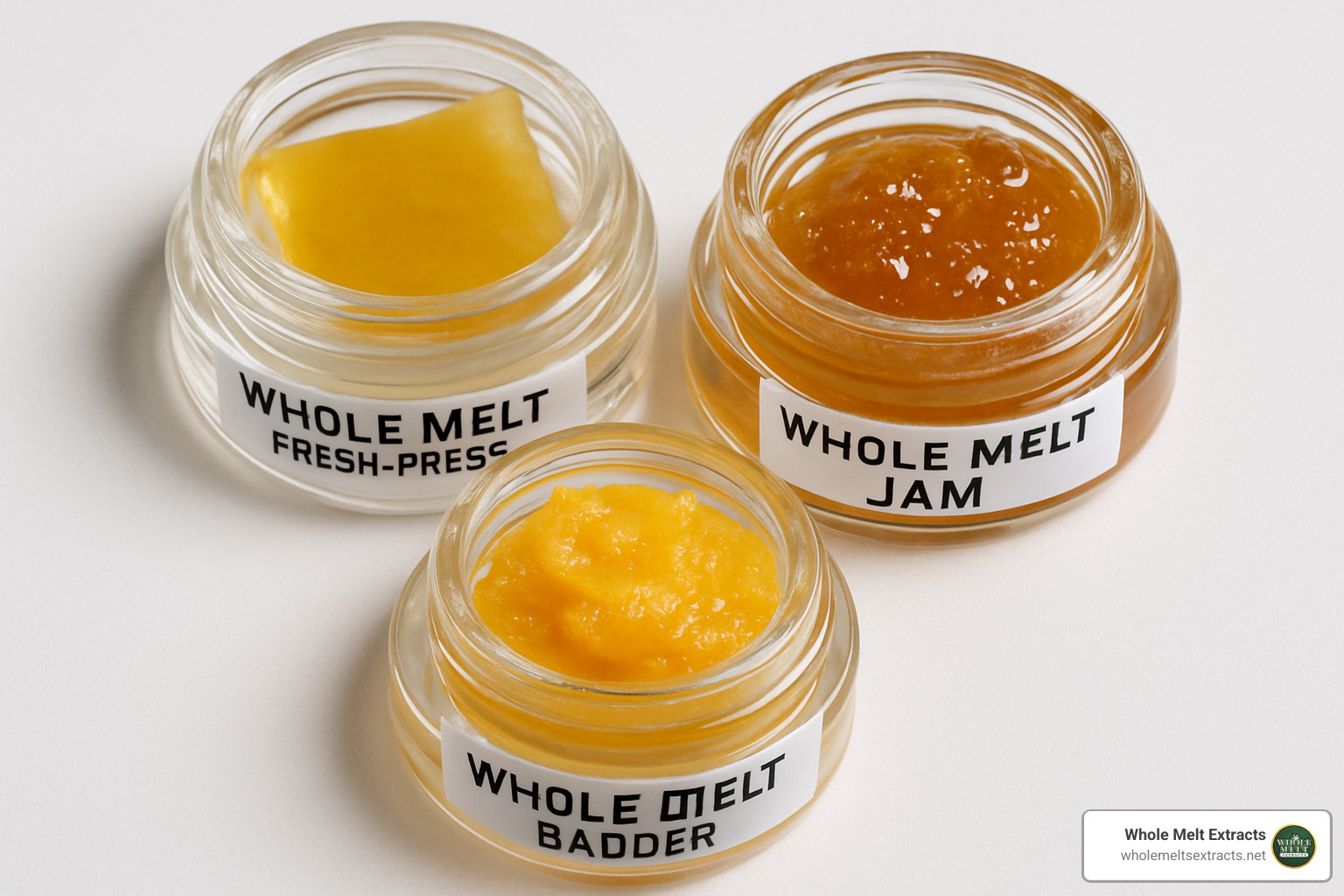 Whole Melt Extracts premium live rosin products in various consistencies - live rosin