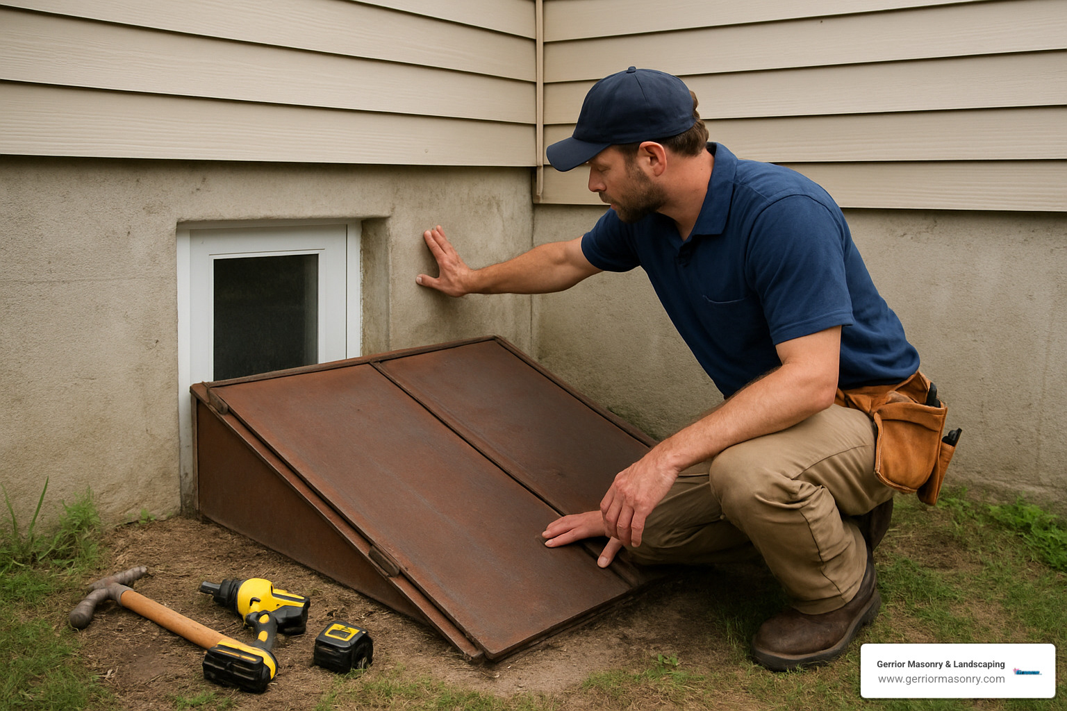 Door-to-Door Service: Basement Door Replacement Contractors Near You 5 contractor inspecting basement door - basement door replacement near me