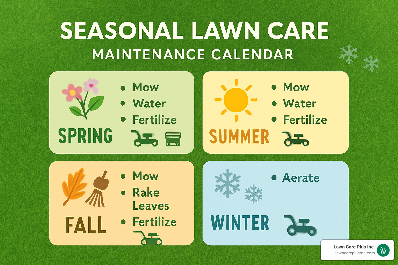 seasonal lawn care maintenance calendar - Lawn Care