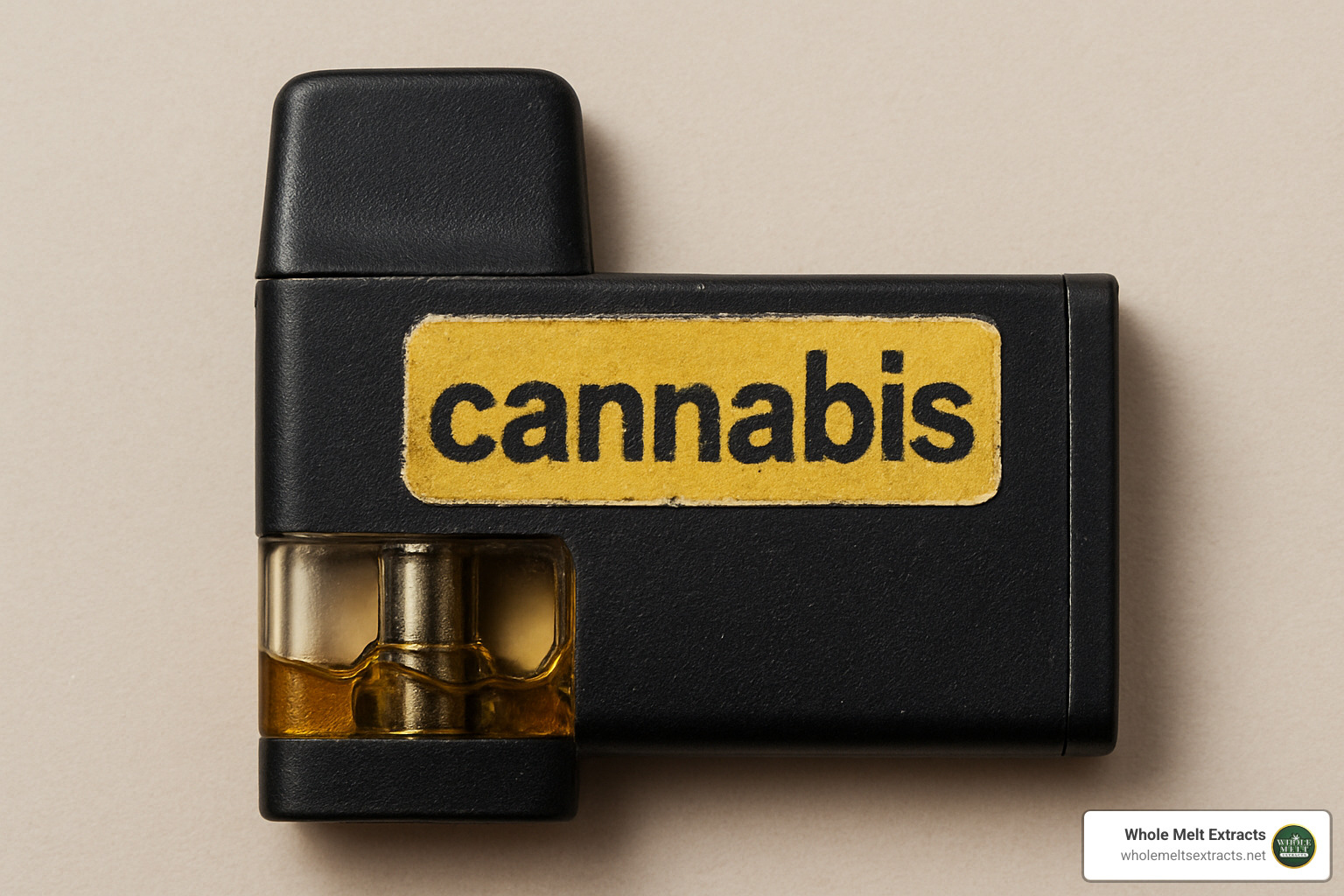 Counterfeit cannabis vape pen with visible quality issues - whole melt extracts 2g disposable real or fake