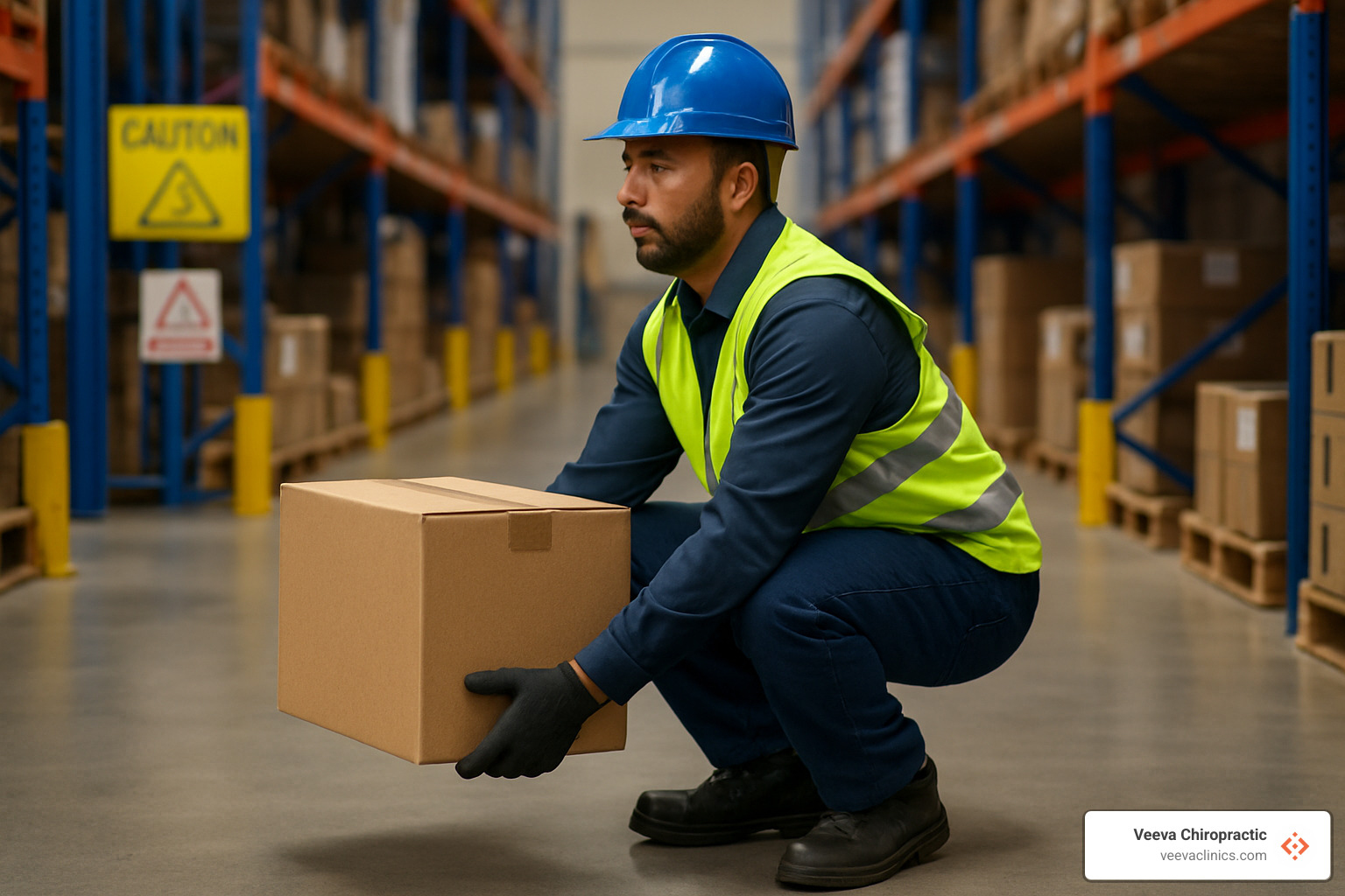 proper lifting technique demonstration - workplace safety