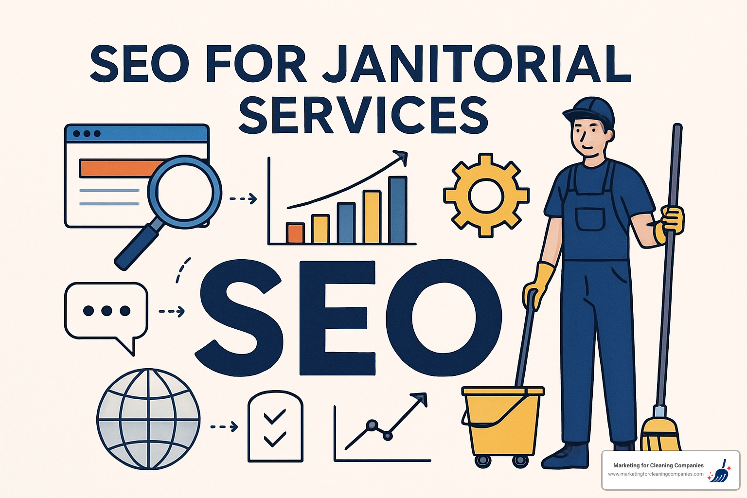 local search results for janitorial services - SEO for janitorial services