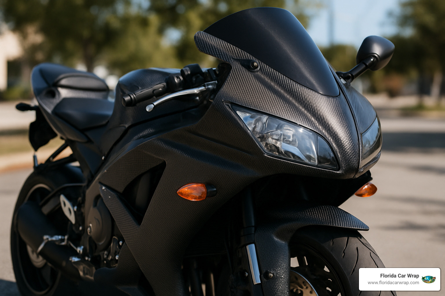 carbon fiber motorcycle wrap - motorbike vinyl wrap