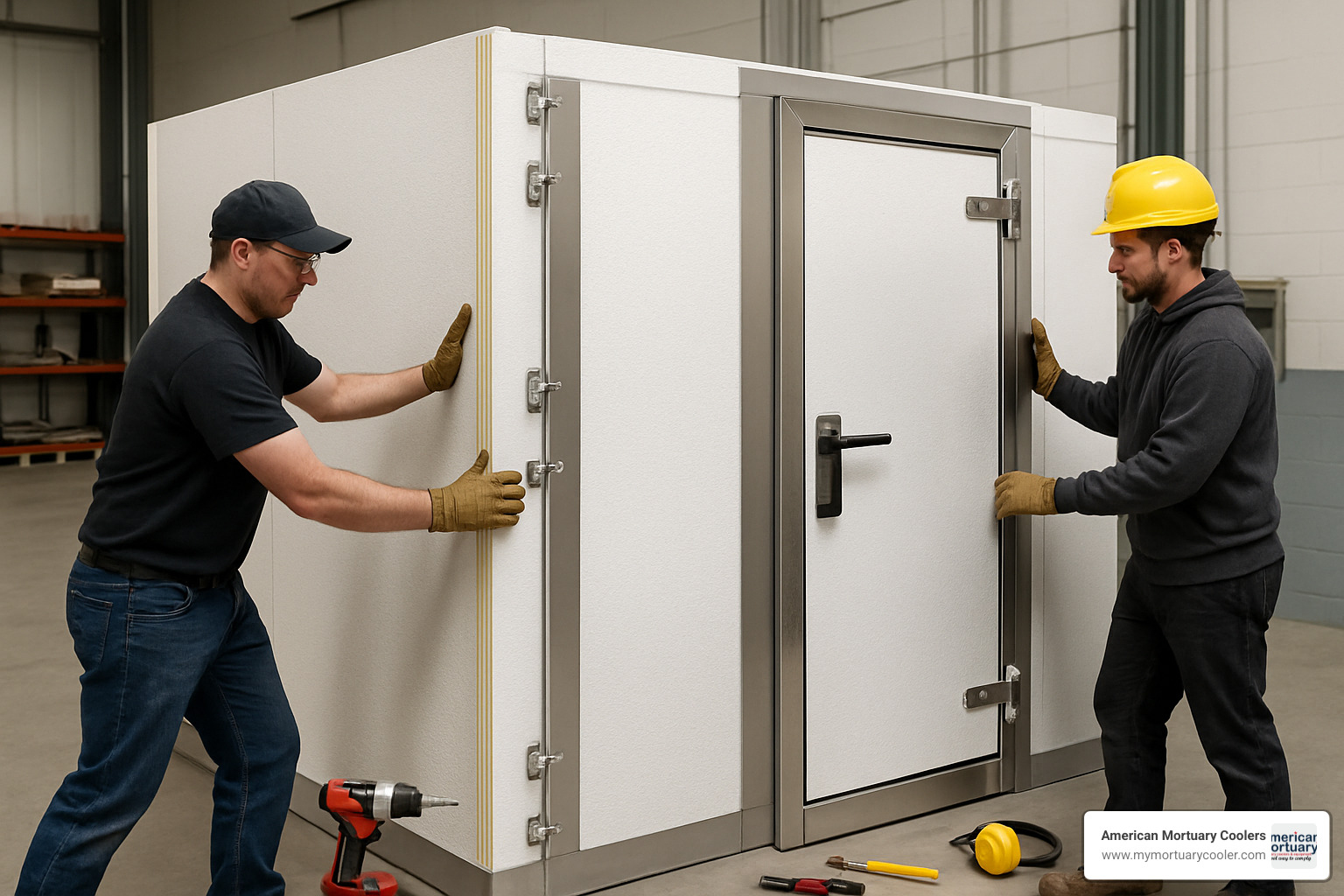 Panel assembly for walk-in mortuary refrigerator - walk-in mortuary refrigerator