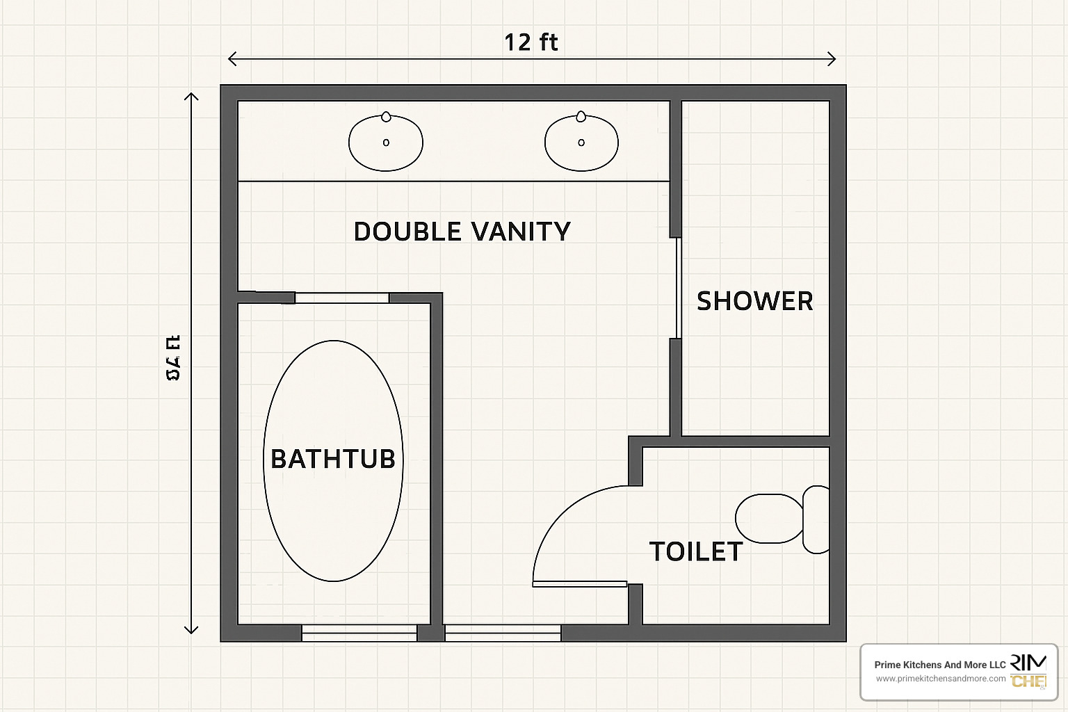 12x12 master bathroom layout grid plan - 12x12 master bathroom layout