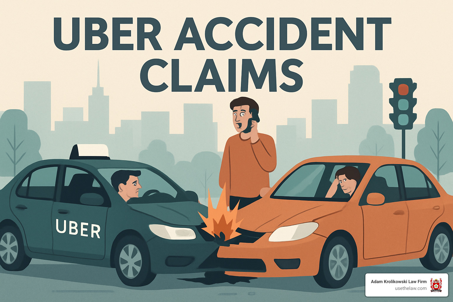 Uber app Report a Crash screen - uber accident claims