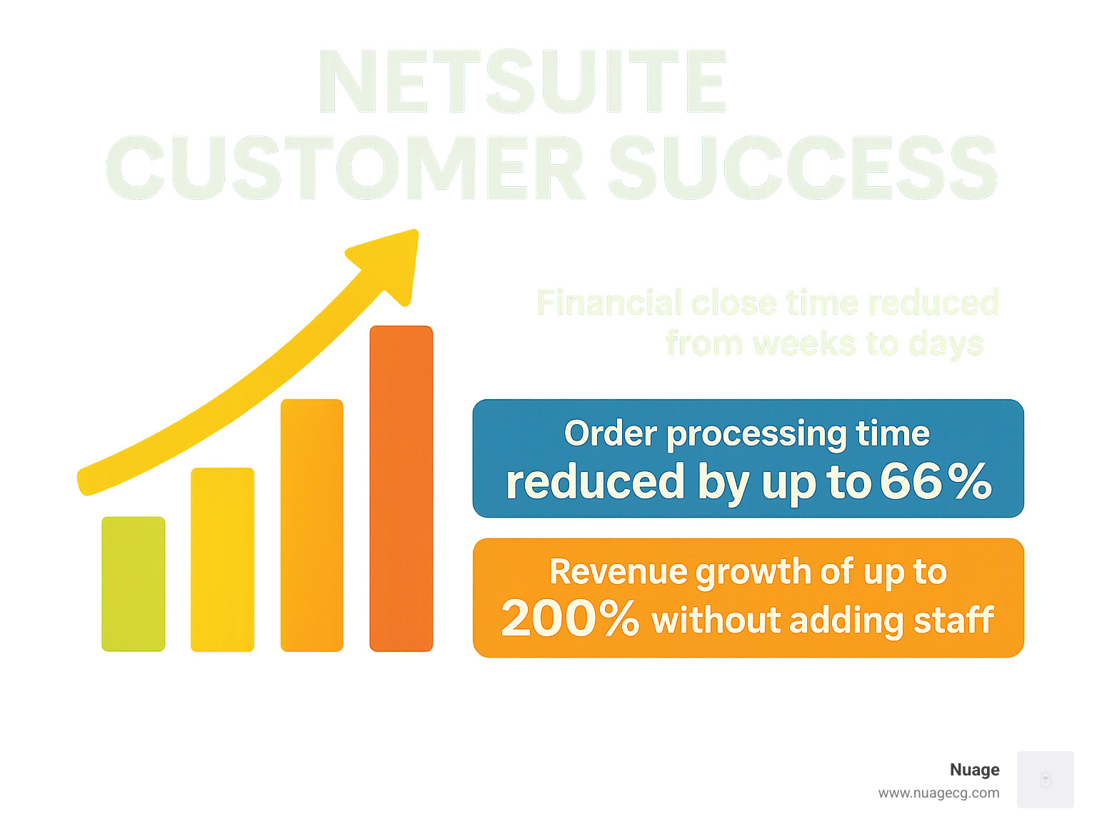 Growth statistics showing NetSuite customer success metrics - NetSuite customer success infographic 