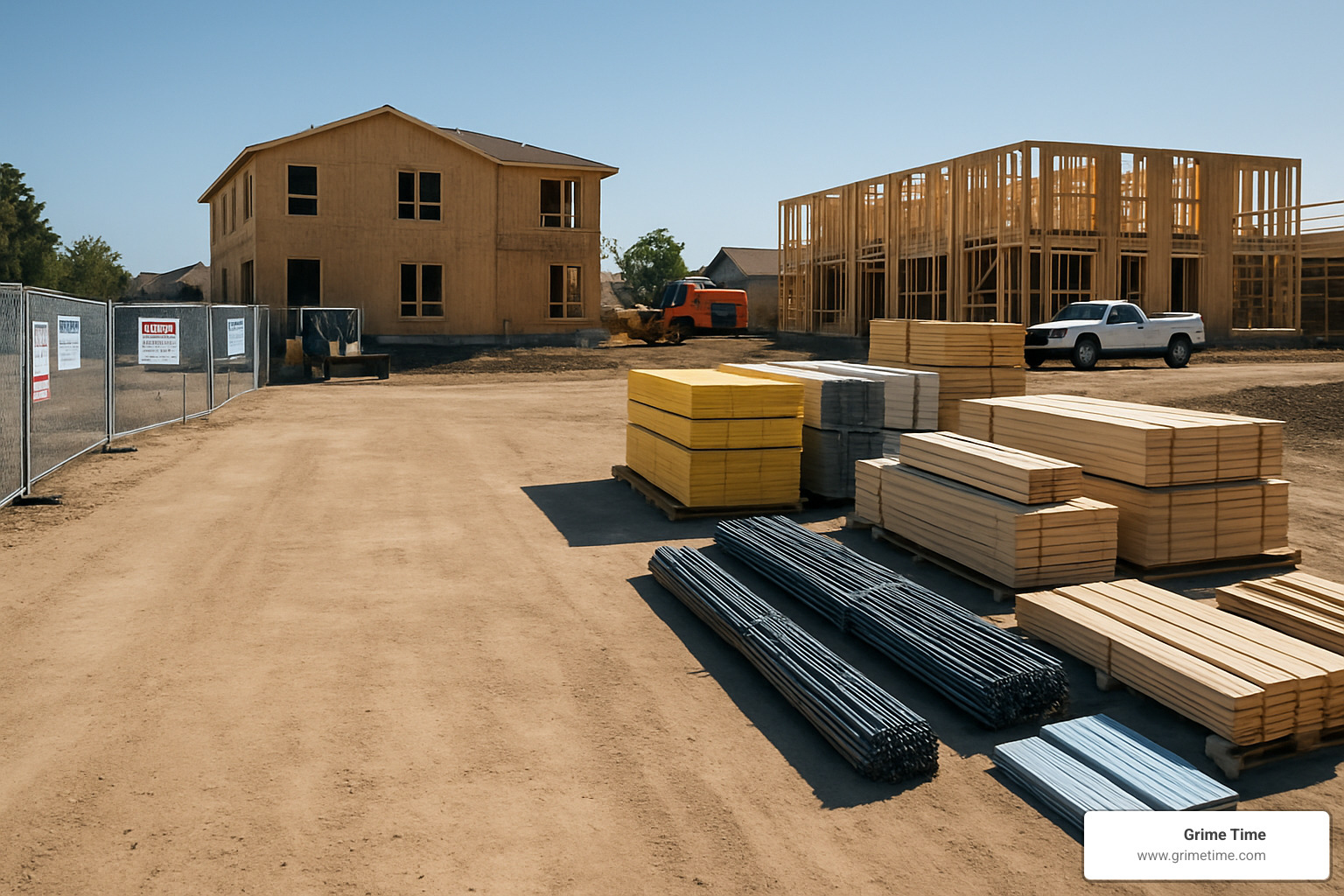 Clean construction site after dumpster removal - Construction debris dumpsters