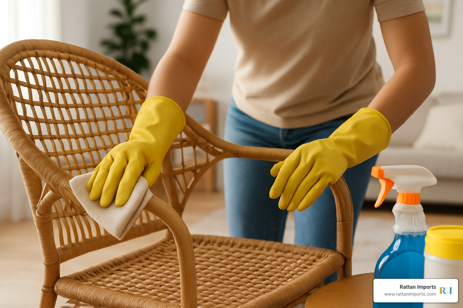 cleaning a wicker accent chair - wicker living room furniture sets