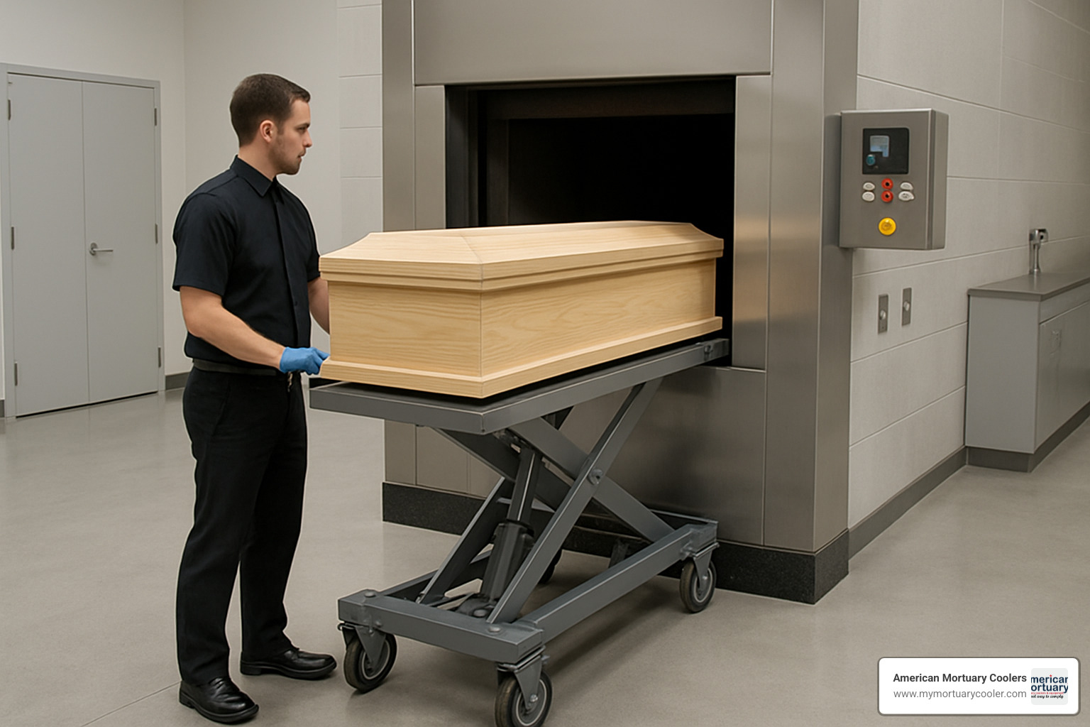 crematory lift in operation - crematory lift 