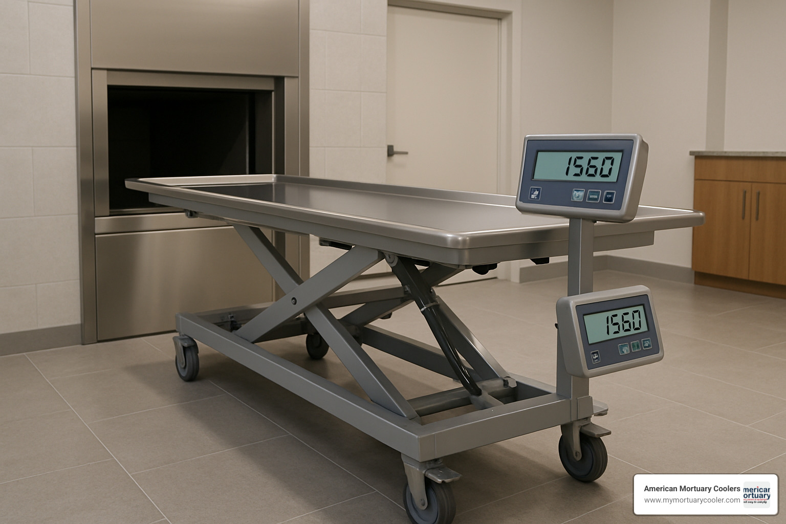 LCD digital weight scale accessory for crematory lift - Crematory lift 