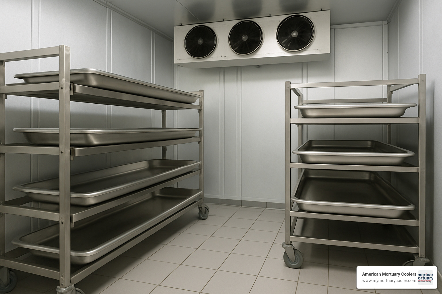 walk-in morgue cooler with rack system - morgue refrigerator