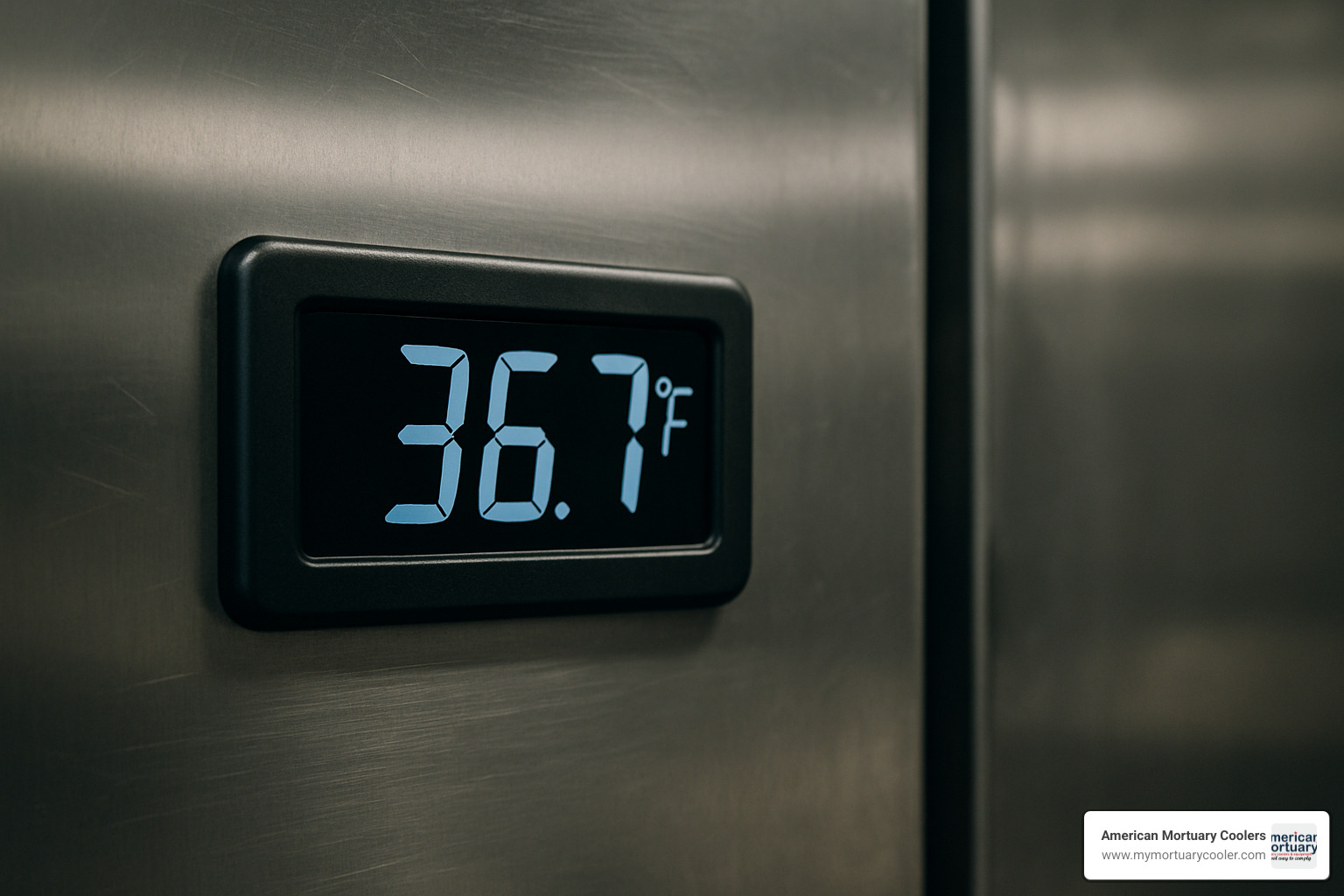 digital temperature monitor - Funeral home refrigerator