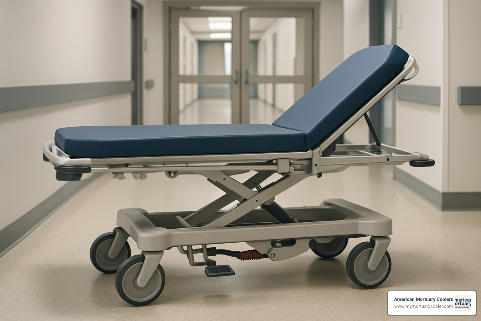 Foot-pedal hydraulic stretcher with height adjustment mechanism - MEDICAL STRETCHER