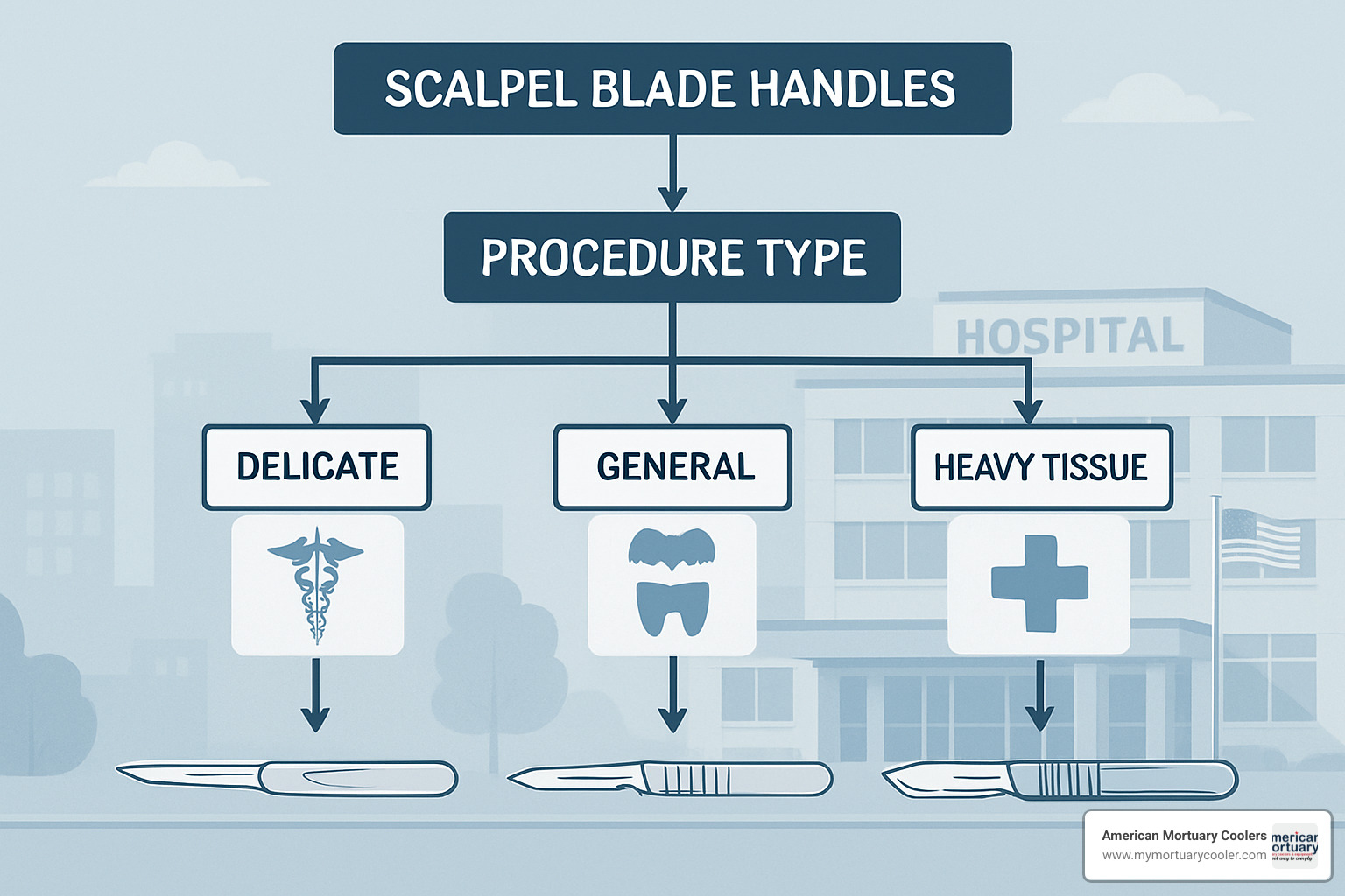 Decision flowchart for selecting the appropriate scalpel handle based on procedure type - scalpel blade handle