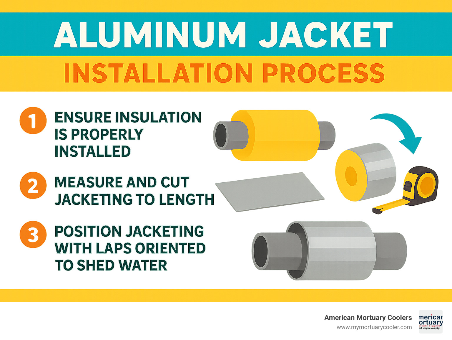 Aluminum jacket installation process step by step - aluminum jacket infographic 