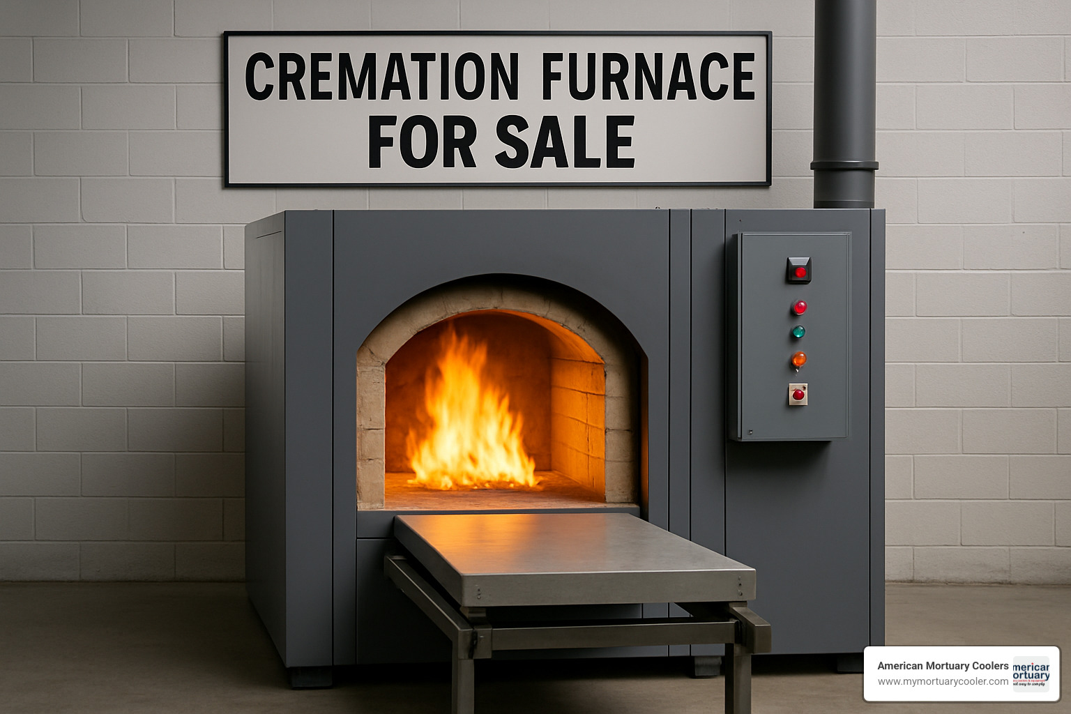 Modern cremation furnace with digital controls - cremation furnace for sale