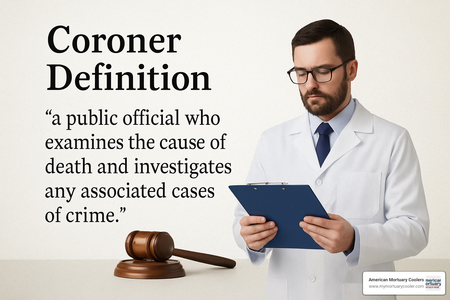 coroner swearing-in ceremony - coroner definition