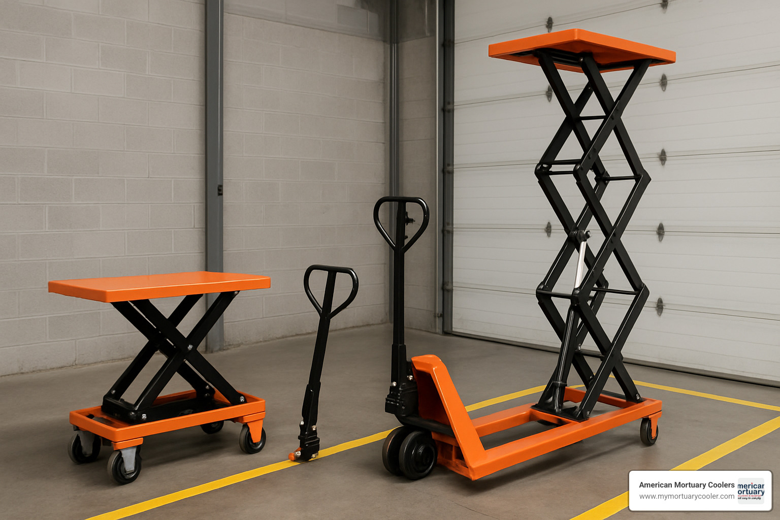 Different types of manual scissor lifts including table, pallet, and high-lift models - manual scissor lift