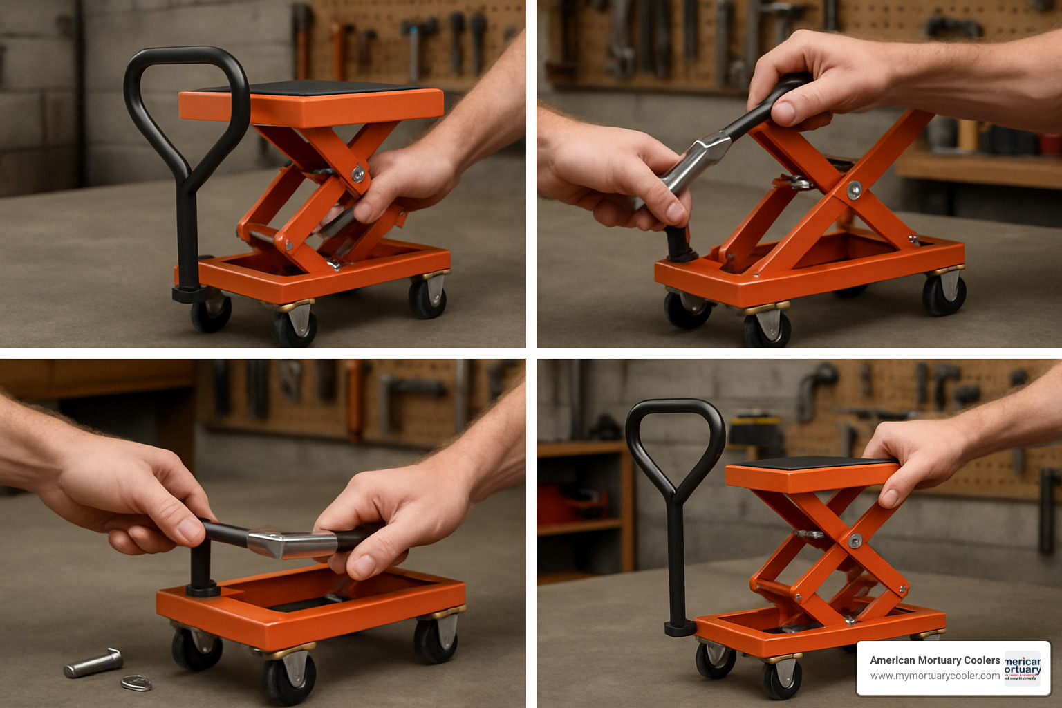 Step-by-step manual scissor lift assembly guide - manual scissor lift