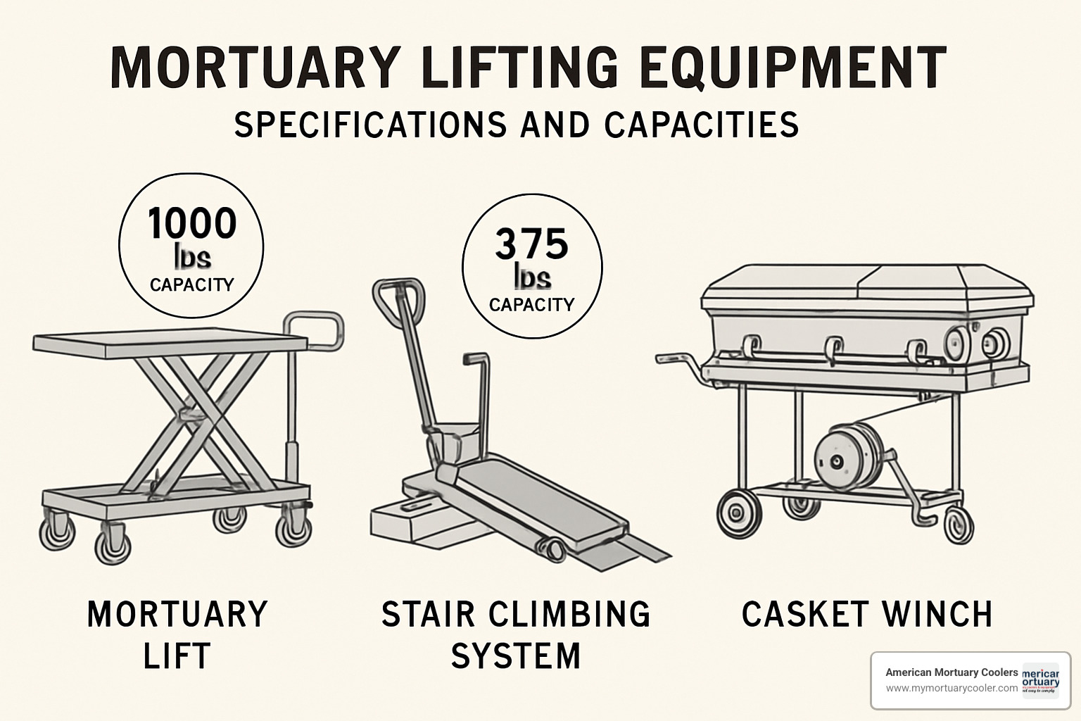 mortuary lift technical specifications diagram - Mortuary Lift Company www.funeralhomelifts.com