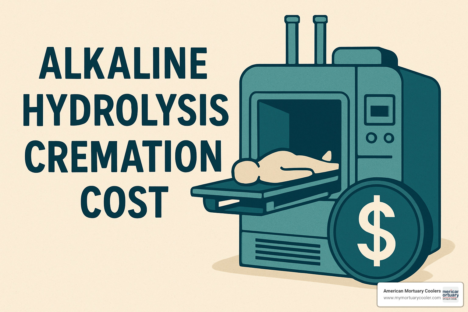 Map of the United States showing alkaline hydrolysis cremation cost by state with color coding for price ranges - alkaline hydrolysis cremation cost