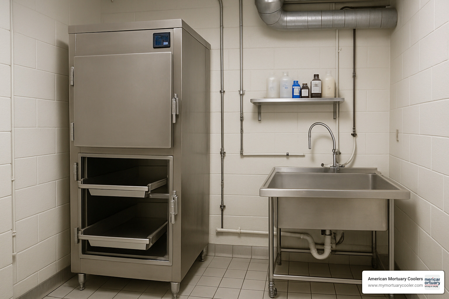 Space-efficient mortuary cooler designs for small prep rooms - mortuary prep room equipment