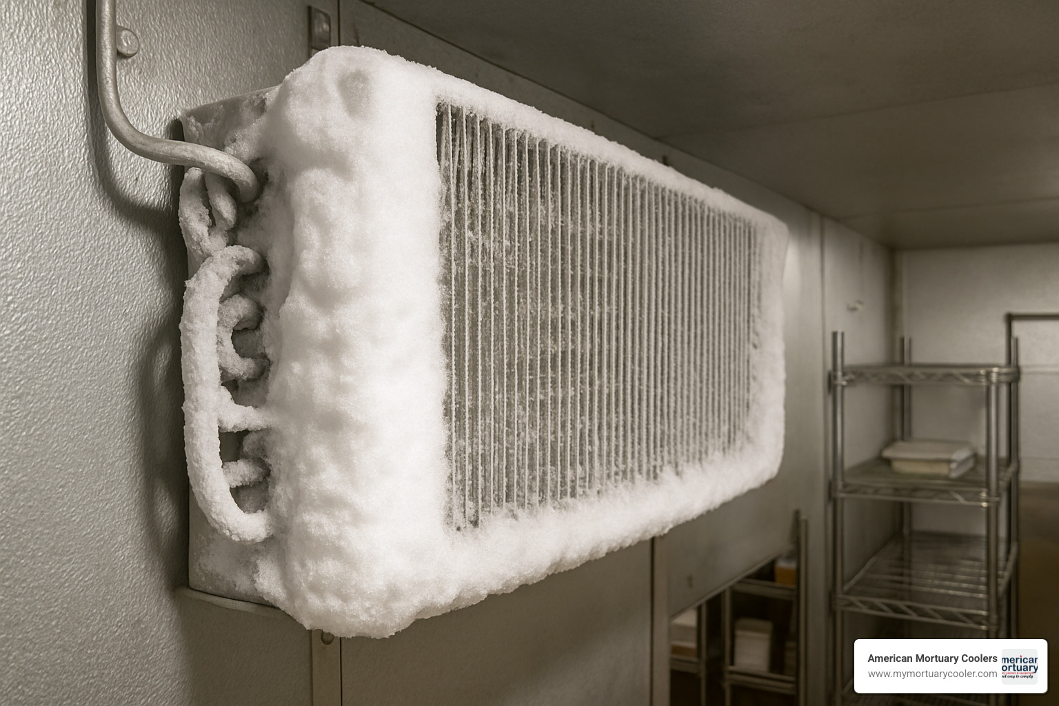 Frosted evaporator coil in need of walk-in cooler repair - walk-in cooler repair