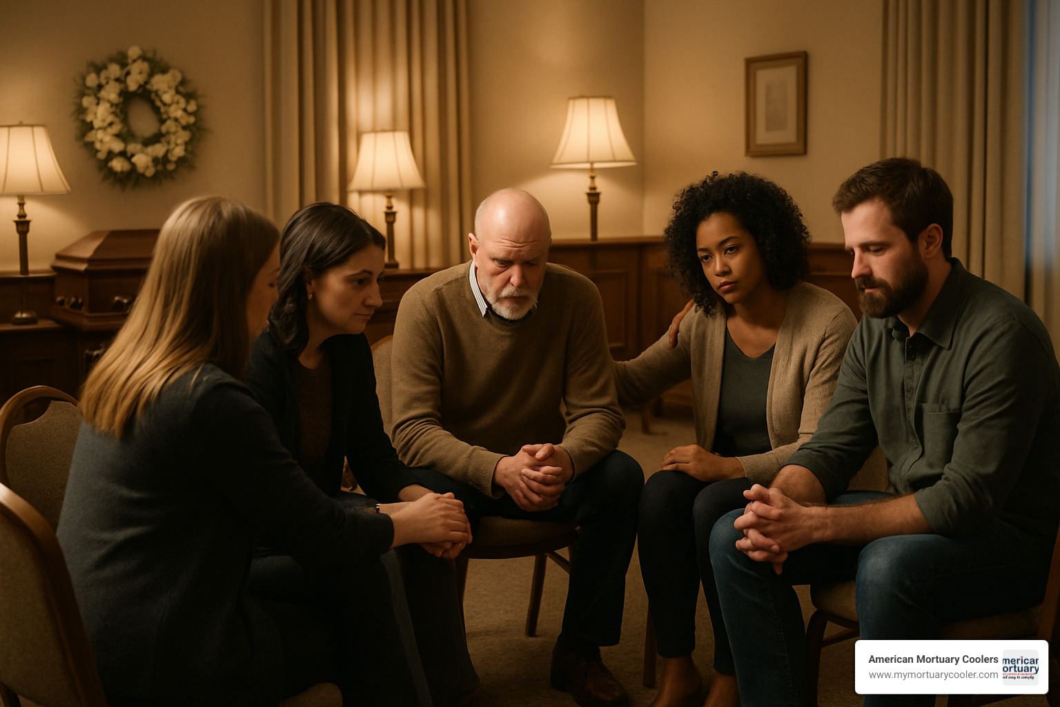 grief support group meeting in funeral home setting - Lamb Funeral home 
