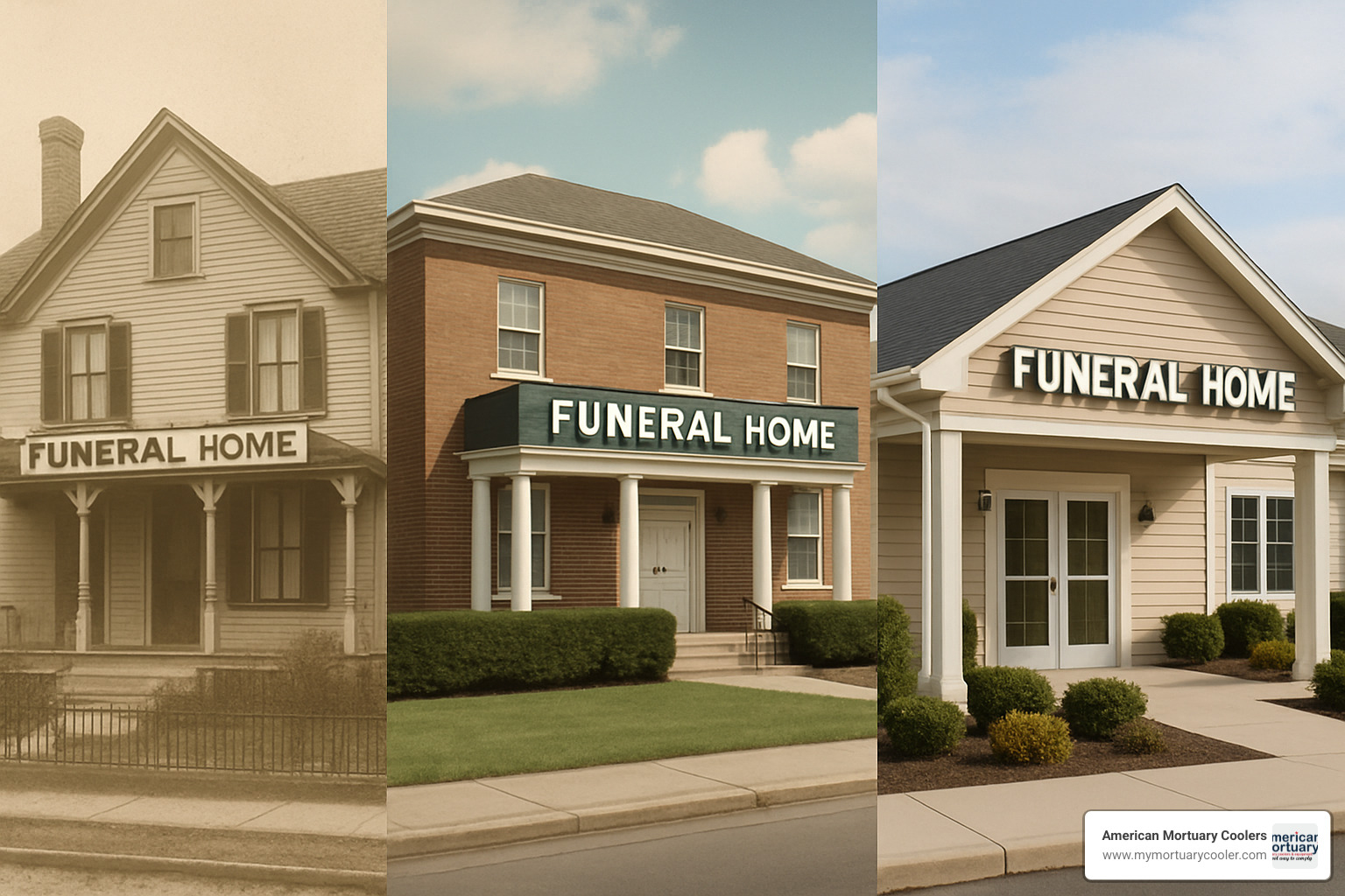 historical funeral home photos showing evolution through decades - Lamb Funeral home 