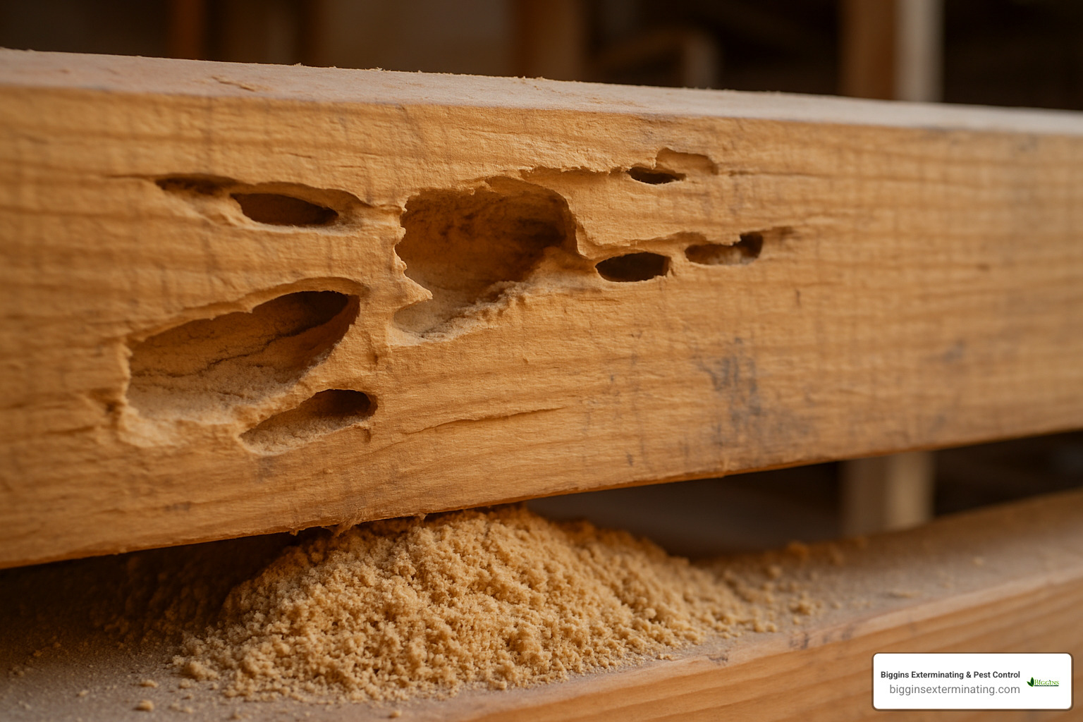 carpenter ant damage to wooden beam - Carpenter Ants Andover MA