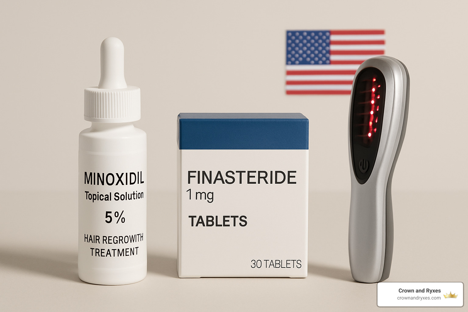 effective hair restoration products including minoxidil, finasteride, and laser devices - restore hair