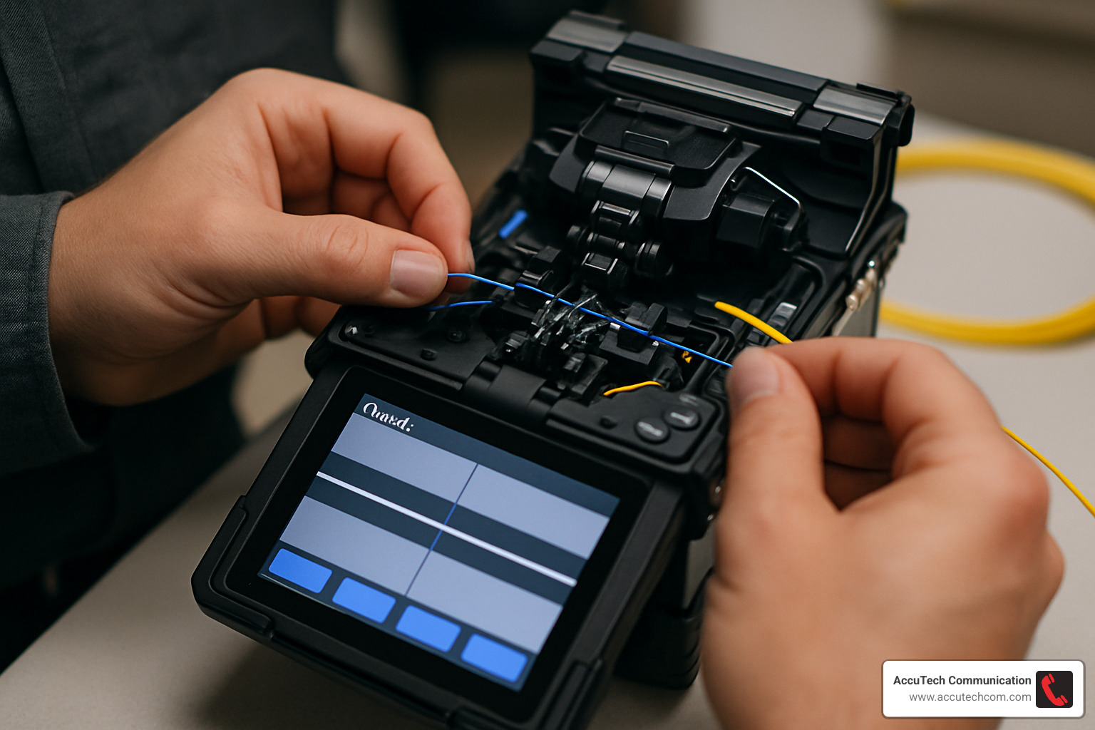 fusion splicing process - companies that install fiber optic cable